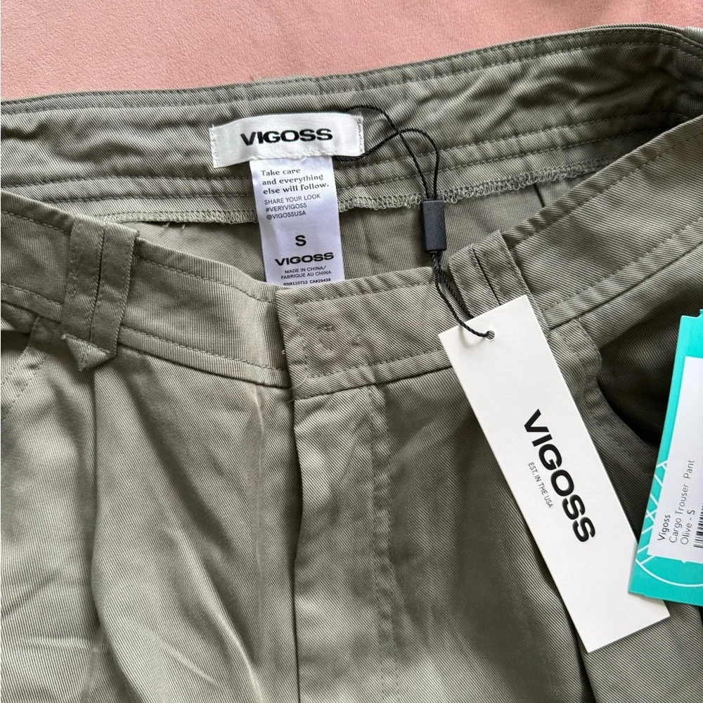 NWT Vigoss Olive Utility Cargo Pants - Picture 4 of 5